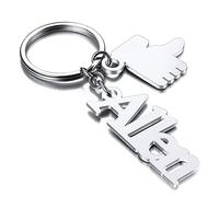 INBLUE Llavero con Nombre Personalizado, Llavero de Coche de Acero Inoxidable con Accesorio de Símbolo con Nombre Inicial Llavero Lindo para Regalo de Mujer