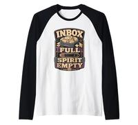 Inbox Full Spirit Empty Humor Oficina Camiseta Manga Raglan