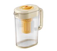 Inbreakable Water Pitcher With Lid, 2L Water Pitcher With Handle, Hot/Cold Beverage Pitcher, Juice Containers With Filter, Heat-Resistant Water Pitcher, Built-in Filter Water Pitcher