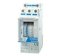 INCA DUO QRS 48 V. INTERRUPTOR HORARIO ANALOGICO 2 MODULOS CON RESERVA SEMANAL CONMUTADOR 16(4) A