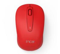 Inca IWM-331RK - Ratón (Ambidextro, Óptico, RF inalámbrico, 1600 dpi, Rojo)