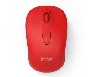 Inca IWM-331RK - Ratón (Ambidextro, Óptico, RF inalámbrico, 1600 dpi, Rojo)