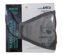 Inca Mascarilla de Tela Reutilizable Farma Gris Infantil