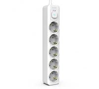 INCA Regleta IPW-44GB 5 enchufes LED blanco 1,5 m