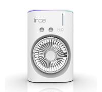 İnca Ventilador de mesa con refrigeración por agua y niebla de pulverización IMF-10B USB ventilador portátil y silencioso con 2400 mAh, 3 niveles, giratorio 360°, luz LED, mini enfriador de aire para