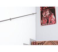 InCasa Pasamanos, 20 mm. de diámetro, 540 cm. de Longitud, en Acero Cepillado, Capacidad para soportar 80 kg. - Completo
