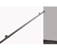 InCasa Pasamanos, 28 mm. de diámetro, 450 cm. de Longitud, en Acero Cepillado, Capacidad para soportar 130 kg. - Completo