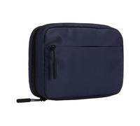 Incase Accesorio de nailon, bolsa organizadora de electrónica, pequeña bolsa de viaje para cables, accesorios de cámara, bolsa compacta con compartimento acolchado de piel sintética (azul marino)