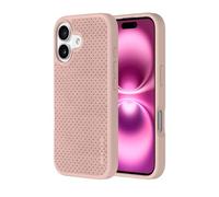 Incase City Case Slim MagSafe - Funda protectora compatible con Apple iPhone 16, con protección contra caídas de 10 pies, bordes elevados, protección de pantalla mejorada (cuero vegano perforado rosa