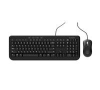 Incase Combo de teclado y mouse 600 de escritorio con cable, diseñado por Microsoft, cuatro teclas de acceso rápido, teclado resistente a derrames, teclas de tacto silencioso, mouse óptico, mouse