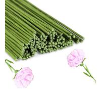 Incauca 80 piezas de alambre de flores envuelto en papel, 3 mm x 40 cm, alambre para floristería, alambre para manualidades, tallos de flores, alambre para flores artificiales, manualidades, coronas