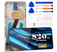 Incell - Kit de reparación de digitalizador LCD de 5 g para Samsung Galaxy S20 5G para Samsung SM-G981, pantalla táctil de repuesto con marco (gris cósmico)