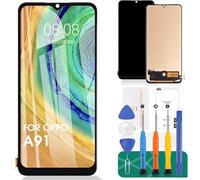 Incell - Pantalla LCD de repuesto para Oppo A91 para Oppo Reno3 LCD Display CPH2001, CPH2043, CPH2021, PCPM00, digitalizador de pantalla táctil sin marco (negro, sin huellas dactilares)