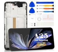 Incell - Pantalla LCD para Samsung Galaxy A25 LCD A256, pantalla LCD para Samsung A25, SM-A256E, SM-A256B, SM-A256U, digitalizador LCD, piezas de reparación con marco (negro)