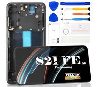 Incell - Pantalla LCD para Samsung Galaxy S21 FE 5G SM-G990, digitalizador táctil, kit de piezas de reparación con marco (negro)