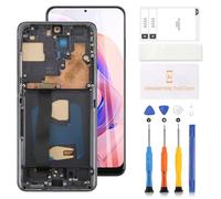 INCELL - Pantalla para Samsung Galaxy S20 Ultra 5G de repuesto con marco para Samsung S20 Ultra G988 SM-G988B G988U LCD Display Digitizer Touch Screen Assembly (negro, sin función de huellas