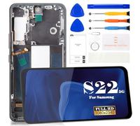 Incell - Pantalla táctil de repuesto para Samsung Galaxy S22 5G SM-S901B G901U G901A G901W digitalizador con marco (versión estadounidense) (negro fantasma)