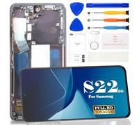 Incell - Pantalla táctil de repuesto para Samsung Galaxy S22 5G SM-S901B G901U G901A G901W digitalizador con marco (versión estadounidense) (negro fantasma)