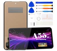 Incell - Piezas de repuesto para Samsung Galaxy A55 5G SM-A556V, SM-A556B, SM-A556E, pantalla táctil digitalizadora sin marco (negro, sin huellas dactilares)