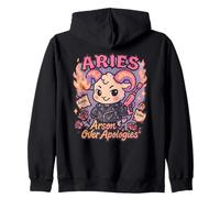 Incendio provocado del zodiaco de Aries por disculpas Divertido Sudadera con Capucha