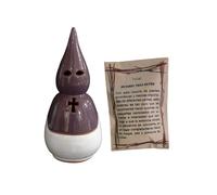 Incensario Artesanal Hecho a Mano diseño Nazareno - Soporte para Incienso en Grano y de Semana Santa Bolsa de 50 Gramos de Incienso Tres Reyes (Morado - Blanco)