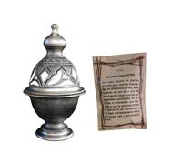 Incensario Artesanal Hecho a Mano diseños - Soporte para Incienso en Grano y de Semana Santa - Bolsa de 50 Gramos de Incienso Tres Reyes (CÁLIZ 2 Plata)