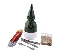 Incensario Verde y Blanco con Accesorios