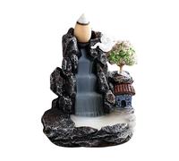 Incense Backflow Burner | 9x9cm Creative Resin Waterfall Incense Holder | Relaxing and Aesthetic Incensse Stick Stand Yoga Meditation Home Decor Handcrafted Censer For Living Room Bedroom