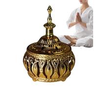 Incense Burner - 8x8x14cm Alloy Metal Ash Catcher, Vintage Cone Coil Holder | Aromatherapy Tabletop Decoration, Ideal for SPA Home Office Living Room Meditation Bedroom Christian Church