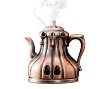 Incense Burner, Cono Censer, 1,65 x 1,38 x 1,69 pulgadas Aromatherapy Ornament, Teapot Shaped Zinc Alloy Design, Portable Desktop Diffuser, for Meditation Yoga Relaxation Home Decor Use