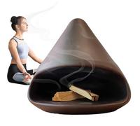 Incense Burner - Handmade Ceramic Holder, Santo Dish, Aromatherapy Accessory, Meditation Décor Tool | Spiritual Wellness Ritual Kit, Suitable for Yoga Relaxation Home SPA