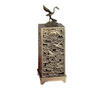 Incense Burner Holder - Charcoal Cone Design with Protective Lid, Handmade Artistic Construction, Durablee Heatproof Surfaces, Compact Aromatherapy Ornament | Meditation Corner, SPA Room, Yoga Studio