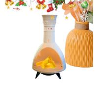 Incense Burner Holder, Led Fireplace Bowl, 5.91x3.35x3.35 Inches, Realistic Heat Resistant Compact Size Flickering, Candle Decor for Yoga, Meditation, Altar, Home, Outdoor and Smudging