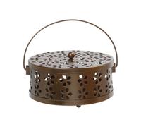 Incense Coil Holder - Round Iron Coil Stand | Portable Frame with Lid