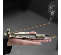 Incense Holder for Sticks Metallic Leaf Design Incense Stick Stand for Table for Aromas