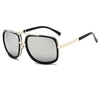 Inception Pro Infinite Gafas de sol hombre - hombre - iron man - tony stark - retro - vintage - espejado - hombre - niño - lente plateada - marco dorado - idea de regalo original