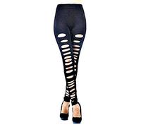 Inception Pro Infinite Negro - leggings - pantalones - largo - mujer - niña - colorido - rasgado - lágrimas - cortes - estiramiento - moda - verano - idea de regalo