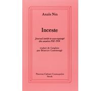 Inceste: Journal inédit et non expurgé des années 1932-1934 (La Cosmopolite)