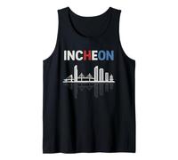 Incheon Skyline Corea del Sur Paisaje Urbano Viaje Souvenir Camiseta sin Mangas