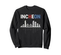 Incheon Skyline Corea del Sur Paisaje Urbano Viaje Souvenir Sudadera