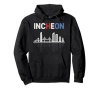 Incheon Skyline Corea del Sur Paisaje Urbano Viaje Souvenir Sudadera con Capucha