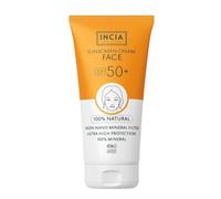 INCIA Natural Sunscreen Lotion SPF50 para la cara, 50 ml, protección mineral para todo tipo de piel
