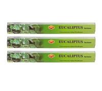 Incienso 3 Cajas Eucalipto Sac 60 Varillas Levanta el ánimo Bienestar Favorece Buen Humor Alivio Respiratorio Repele Insectos Hogar Palos Varas