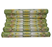 Incienso Aromático Bergamota, Incienso Natural Aromaterapia, Barras de Incienso, Caja 6 Paquetes de 20 Unidades c.u., Gran Duración