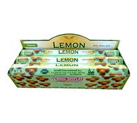 Incienso Aromático Limón, Incienso Natural Aromaterapia, Barras de Incienso, Caja 6 Paquetes de 20 Unidades c.u., Gran Duración