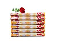 Incienso Aromático Rosas | Incienso Natural Aromaterapia | Barras de Incienso | Caja 6 Paquetes de 20 Unidades c.u. | Gran Duración