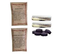 Incienso auténtico Semana Santa Cristo de Burgos y Sevilla más 20 Pastillas de carbón Hecho a Mano en España