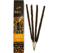 Incienso Caléndula y Sándalo Curación Manifest SREE VANI - Incienso Natural Orgánico Artesanal - 4 barritas Gruesas Calidad Extra - HOSTENATURA