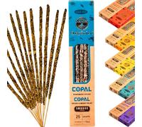 Incienso Copal Natural Ullas - 8 a 10 Varillas artesanales sin tóxicos - Incienso orgánico de Larga duración (60 min) - Caja Individual 25g - Mejora el Estado de ánimo