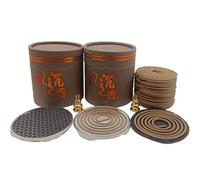 Incienso de bobina, incienso tradicional en espiral, perfecto para espacios de meditación, salas de estar o cualquier área interior donde quieras crear un ambiente relajante. (48 madera de agar + 48